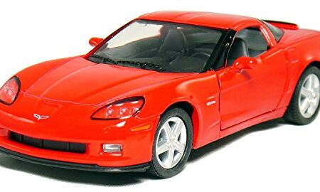 KiNSMART 2007 Corvette Z06 5inch 1:36Scale Die Cast Metal Model Toy Cars RED