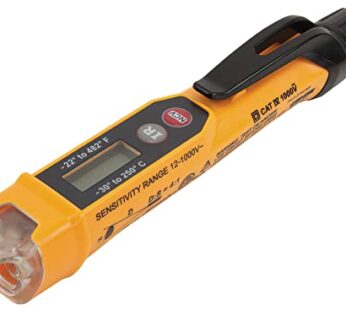 Klein Tools NCVT-4IR Non-Contact Volt Tester, 12 – 1000V AC Pen with IR Thermometer -22 to