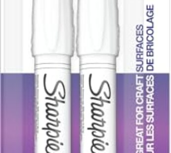 Sharpie Oil-Based Paint Markers, Medium Point, White, 2 Pack