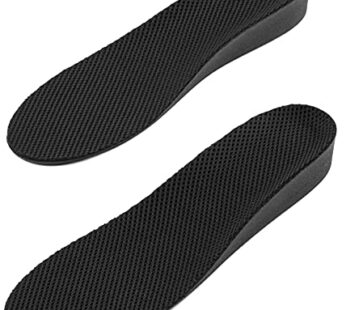 Men Height Increase Insole Full Length Breathable Comfort Lifts/Heel Inserts – 1 Inch Tall
