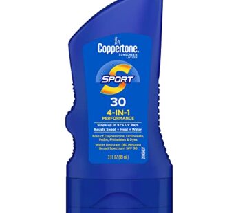 Coppertone SPORT Sunscreen SPF 30 Lotion, Water Resistant Sunscreen, Body Sunscreen Lotion