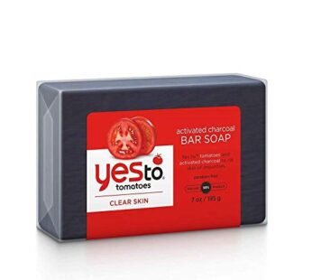 Yes To Tomatoes Bar Soap Activated Charcoal with Tomato Extracts and Sunflower Seed Oil Fa