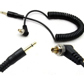 DSLRKIT 3.5mm to Male Flash PC Sync Cable with Screw Lock