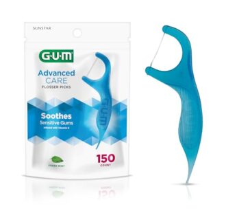 Sunstar 888JC GUM Advanced Care Flossers, Fresh Mint, Vitamin E & Fluoride, 150 Count (pac