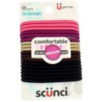 Scunci No-Damage Hair Elastics Medium Hold, Bright Colors, 18-Pcs Each (2-Packs) - Image 2