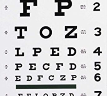 Graham-Field 1240 Grafco Snellen Eye Chart, Plastic with Non-Reflective Matte Finish, 22″