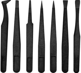 7pcs Precision Anti-static Tweezers, Marrywindix Plastic Tweezers for Electronics Jewelry-