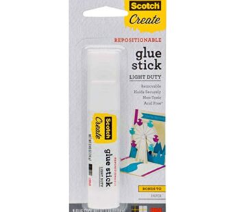 Scotch Repositionable Glue Stick, 0.49 oz, Acid Free and Non-Toxic (6314-CFT)