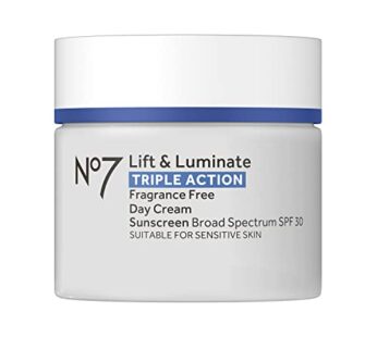 No7 Lift & Luminate Triple Action Day Cream SPF 30 – Broad Spectrum Anti Aging Face Cream