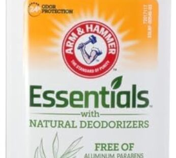 ARM & HAMMER Essentials Solid Deodorant, Clean(Juniper Berry), Wide Stick, 2.5 oz. (Pack o