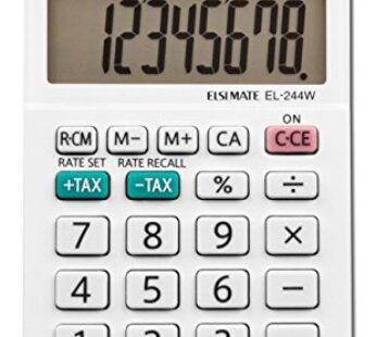 Sharp EL-244WB Business Calculator, White 2.125, 2.38 x 4.06 x 0.31 inches