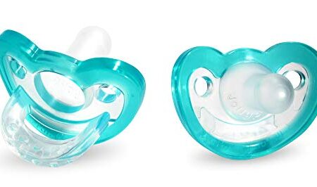 RaZbaby JollyPop Baby Pacifier Plus, 3m+, Teal, Double Pack