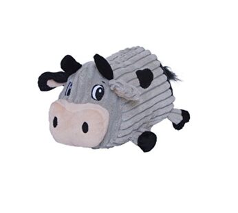 Outward Hound Fattiez Cow Plush Squeaky Dog Toy, Medium