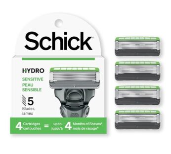 Schick Hydro 5 Sense Sensitive Skin Razor Refills for Men, 4 Count