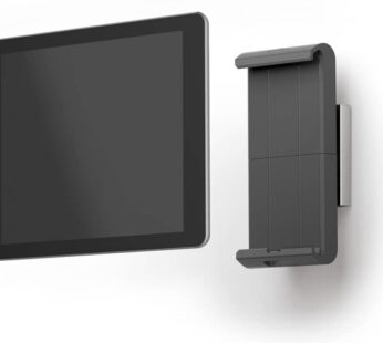 Durable Wall-Mounted Tablet Holder, Silver/Charcoal Gray