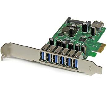 StarTech.com 7 Port PCI Express USB 3.0 Card – 5Gbps – Standard & Low-Profile – SATA Power