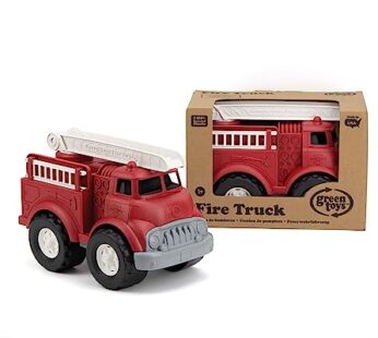 Green Toys Fire Truck – BPA , Phthalates Free Imaginative Play Toy for Improving Fine , Gr