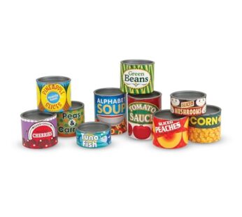 Melissa & Doug Let’s Play House! Grocery Cans Play Food Kitchen Accessory ,3+ years- 10 St