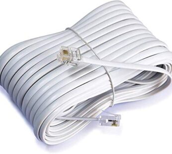 iMBAPrice 50 Feet Long Telephone Extension Cord Phone Cable Line Wire – White