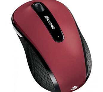 Microsoft D5D-00038 Wireless Mobile Mouse 4000; Ruby Pink Red Top with Black Sides