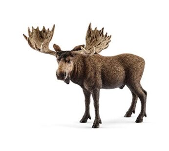 Schleich Wild Life, Animal Figurine, Animal Toys for Boys and Girls 3-8 Years Old, Moose B