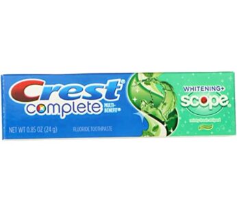 Crest Complete Multi-Benefit Fluoride Toothpaste, Whitening + Scope, Minty Fresh 0.85 oz (