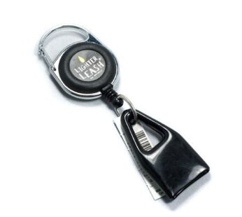 Premium Lighter Leash Retractable Keychain Clip (Black)