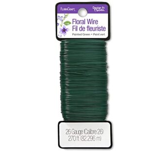 FloraCraft 26 Gauge Floral Paddle Wire 270 Feet Green