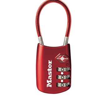 Master Lock 4688D Set Your Own Combination TSA Approved Luggage Lock, 1 Pack, Red