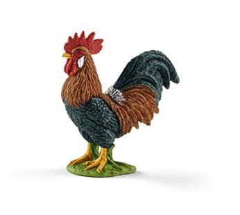 Schleich Farm World, Farm Animal Toys for Boys and Girls, Realistic Bird Toys, Rooster Toy