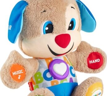 Fisher-Price Baby & Toddler Toy Laugh & Learn Smart Stages Puppy Musical Plush with Lights