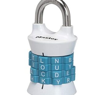 Master Lock Word Combination Lock, Set Your Own Word Lock for Gym and School Lockers, Colo