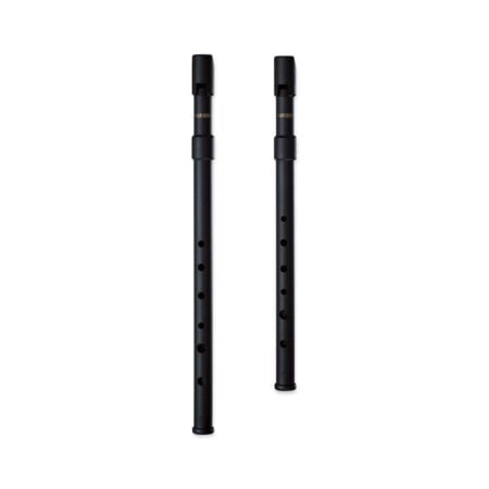 SMARTWOODI WI-921 WI-922 Set of 2 Irish Whistle Matte Black Key of C & Key of D Tin Whistl - Image 2