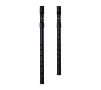 SMARTWOODI WI-921 WI-922 Set of 2 Irish Whistle Matte Black Key of C & Key of D Tin Whistl