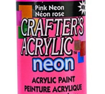 Crafter’s Acrylic All Purpose Paint 2 Ounces-Pink Neon