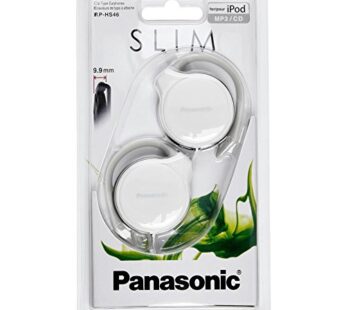 Panasonic RPHS46EW White Slim Headphones Clip Type Earphones RP-HS46