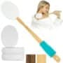 Vive Lotion Applicator for Back, Feet (17.5") - Self Washer Beauty Shower Sponge, Long Han