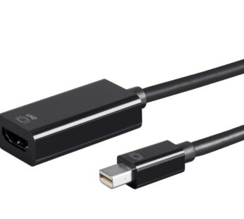 Monoprice Mini DisplayPort 1.2a to HDMI Active Adapter – 4K@60Hz, 18Gbps, UHD, 6 Inch, Bla