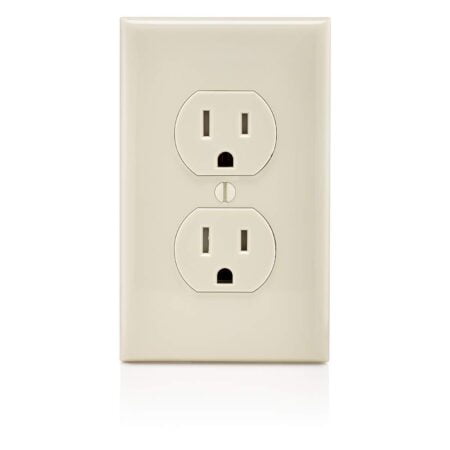 Leviton T5320-TMP 15 Amp 125V Tamper Resistant Duplex Receptacle (10 Pack), Light Almond - Image 3