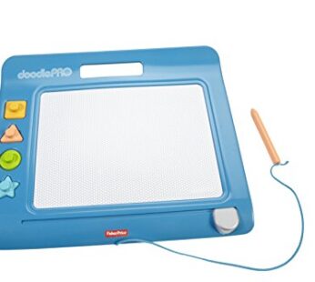 Fisher-Price Doodle Pro Slim – Blue, portable magnetic drawing tablet for mess-free art pl