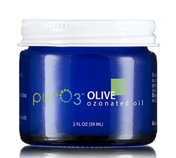 PurO3 Ozonated Olive Oil – Fully Ozonated – Glass Jars 2 Oz