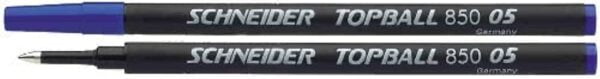 Schneider Topball 850 Blue 0.5 mm Rollerball Refills - 2/pk