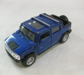 KiNSMART 2005 H2 Hummer SUT Blue 5″ 1:40 Scale w/Pull Back Action