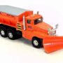 Playmaker Toys Snow Plow Trucks 5" Die Cast Metal Model Toy Truck Orange w/ Pullback Actio