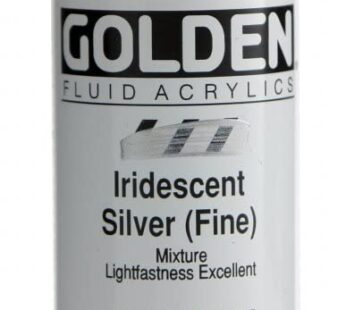 Golden Fluid Acrylic Paint 1 Ounce-Iridescent Silver Fine