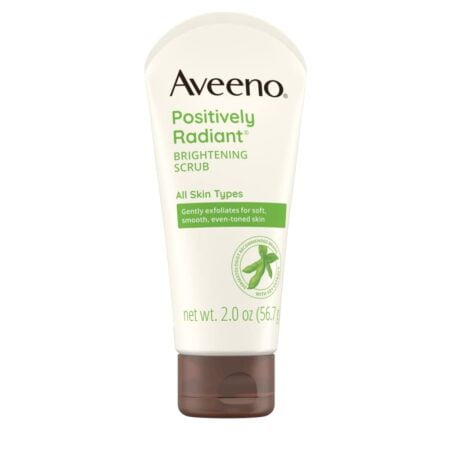 Aveeno Positively Radiant Skin Brightening Exfoliating Daily Facial Scrub with Moisture-Ri - Image 2