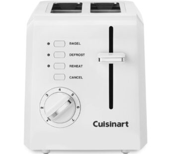 Cuisinart 2-Slice Toaster Oven, Compact, White, CPT-122