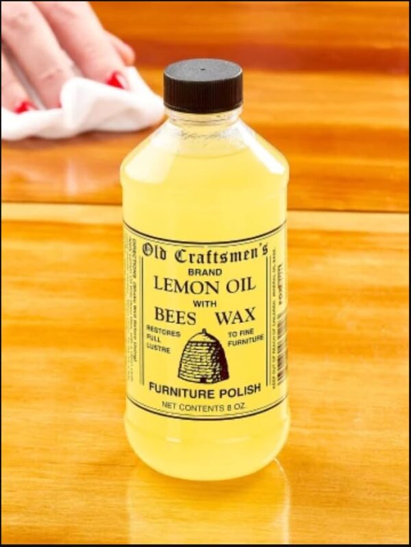 Old Craftsmen's Lemon Oil with Bees Wax Wood Furniture Polish 8oz - Image 4