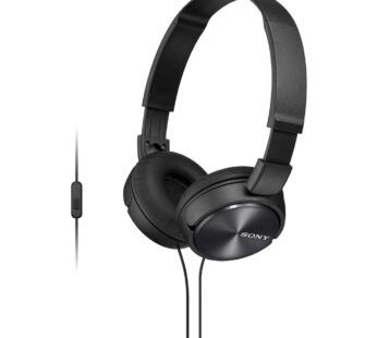 Sony MDR-ZX310AP ZX Series Wired On Ear Headphones with mic, Black