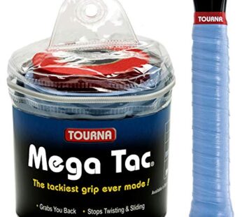 TOURNA Mega Tac Extra Tacky Overgrip, Blue (30-Pack) (MT-30-XLB)